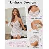 imageAvidlove Lingerie for Women Sexy Babydoll Lingerie Sheer Mesh Bodycon Mini Night Out Club Dress Side SlitWhite