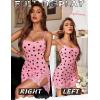 imageAvidlove Lingerie for Women Sexy Chemise Nightgown Slip Sleepwear Lace Babydoll Soft NightdressBlack Love Heart