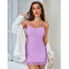 imageAvidlove Lingerie for Women Sexy Chemise Nightgown Slip Sleepwear Lace Babydoll Soft NightdressLilac