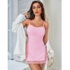 imageAvidlove Lingerie for Women Sexy Chemise Nightgown Slip Sleepwear Lace Babydoll Soft NightdressPink