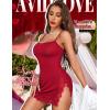 imageAvidlove Lingerie for Women Sexy Chemise Nightgown Slip Sleepwear Lace Babydoll Soft NightdressWine Red