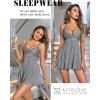 imageAvidlove Women Chemise Night Gown Lace Modal Sleepwear VNeck Full Slip Babydoll Lingerie Sexy NightgownsGrey