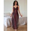 imageAvidlove Women Lingerie Lace Babydoll Chemise Sexy Mesh Nightdress V Neck Nightwear Side Split NightgownBlack Love Heart Print