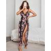 imageAvidlove Women Lingerie Lace Babydoll Chemise Sexy Mesh Nightdress V Neck Nightwear Side Split NightgownBlack Rose Floral