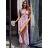 imageAvidlove Women Lingerie Lace Babydoll Chemise Sexy Mesh Nightdress V Neck Nightwear Side Split NightgownPink Print