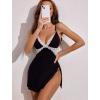 imageAvidlove Women Lingerie Lace Chemise Sexy Nightgown Modal Babydoll Side Slit SleepwearBlackwhite