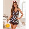 imageAvidlove Women Lingerie Satin Lace Chemise Nightgown Sexy Full Slips Sleepwear S4XLFloral Pumpkin