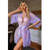 imageAvidlove Womens Lace Kimono Robe Babydoll Lingerie Mesh Nightgown S5XLLilac