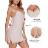 imageAvidlove Womens Nightgown Sexy Lace Sleepwear V Neck Full Slip Chemise Lingerie Cotton Night Gowns Babydoll SleepshirtCbeige