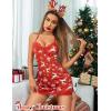 imageAvidlove Womens Nightgown Sexy Lace Sleepwear V Neck Full Slip Chemise Lingerie Cotton Night Gowns Babydoll SleepshirtChristmas