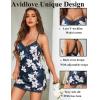 imageAvidlove Womens Nightgown Sexy Lace Sleepwear V Neck Full Slip Chemise Lingerie Cotton Night Gowns Babydoll SleepshirtFlowers