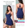imageAvidlove Womens Nightgown Sexy Lace Sleepwear V Neck Full Slip Chemise Lingerie Cotton Night Gowns Babydoll SleepshirtNavy Blue