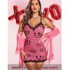 imageAvidlove Womens Nightgown Sexy Lace Sleepwear V Neck Full Slip Chemise Lingerie Cotton Night Gowns Babydoll SleepshirtPattern 11
