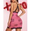 imageAvidlove Womens Nightgown Sexy Lace Sleepwear V Neck Full Slip Chemise Lingerie Cotton Night Gowns Babydoll SleepshirtPattern 11