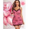 imageAvidlove Womens Nightgown Sexy Lace Sleepwear V Neck Full Slip Chemise Lingerie Cotton Night Gowns Babydoll SleepshirtPattern 11