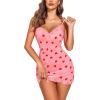imageAvidlove Womens Nightgown Sexy Lace Sleepwear V Neck Full Slip Chemise Lingerie Cotton Night Gowns Babydoll SleepshirtPattern 14