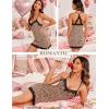 imageAvidlove Womens Nightgown Sexy Lace Sleepwear V Neck Full Slip Chemise Lingerie Cotton Night Gowns Babydoll SleepshirtPattern 9