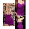 imageAvidlove Womens Nightgown Sexy Lace Sleepwear V Neck Full Slip Chemise Lingerie Cotton Night Gowns Babydoll SleepshirtPurple