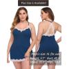 imageAvidlove Womens Nightgown Sexy Lace Sleepwear V Neck Full Slip Chemise Lingerie Cotton Night Gowns Babydoll SleepshirtWhite and Blue