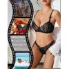 imageAvidlvoe Lingerie for Women Lace Bra and Panty Sets 2 Pieces Sexy Underwear Underwire Lingerie SetBlack