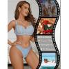 imageAvidlvoe Lingerie for Women Lace Bra and Panty Sets 2 Pieces Sexy Underwear Underwire Lingerie SetLight Blue
