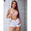 imageAvidlvoe Lingerie for Women Lace Bra and Panty Sets 2 Pieces Sexy Underwear Underwire Lingerie SetOrange Pink