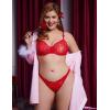 imageAvidlvoe Lingerie for Women Lace Bra and Panty Sets 2 Pieces Sexy Underwear Underwire Lingerie SetRed