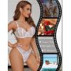 imageAvidlvoe Lingerie for Women Lace Bra and Panty Sets 2 Pieces Sexy Underwear Underwire Lingerie SetWhite