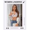 imageAvidlvoe Lingerie for Women Lace Bra and Panty Sets 2 Pieces Sexy Underwear Underwire Lingerie SetWhite