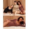 imageAvidlove Bodysuits for Women Long Sleeve Body Suits Womens Scoop Neck Bodysuit Double Lined TopsMaroon