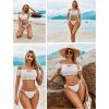 imageAvidlove Bra and Panty Set Ruffle Lingerie Set Mesh Babydoll ChemiseAwhite