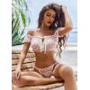 imageAvidlove Bra and Panty Set Ruffle Lingerie Set Mesh Babydoll ChemisePink Small Flower