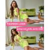 imageAvidlove Fishnet Lingerie Womens Mesh Chemise One Piece Babydoll Mini Dress Lace Sparkle Rhinestone Lingeries for WomenNeon Green