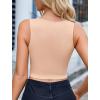 imageAvidlove Fishnet Top for Women Sexy Cut Out Crop Short Hollow Out Cropped Tank TopBeige