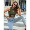 imageAvidlove Fishnet Top for Women Sexy Cut Out Crop Short Hollow Out Cropped Tank TopOlive Green