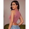 imageAvidlove Fishnet Top for Women Sexy Cut Out Crop Short Hollow Out Cropped Tank TopPink