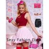 imageAvidlove Fishnet Top for Women Sexy Cut Out Crop Short Hollow Out Cropped Tank TopWine Red