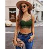 imageAvidlove Lace Bralette for Women V Neck Cami Tank Y2k Camisoles Adjustable Spaghetti Strap Crop TopArmy Green