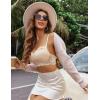 imageAvidlove Lace Bralette for Women V Neck Cami Tank Y2k Camisoles Adjustable Spaghetti Strap Crop TopBeige