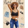 imageAvidlove Lace Bralette for Women V Neck Cami Tank Y2k Camisoles Adjustable Spaghetti Strap Crop TopBlack  Black