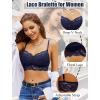 imageAvidlove Lace Bralette for Women V Neck Cami Tank Y2k Camisoles Adjustable Spaghetti Strap Crop TopBlack  Navy Blue