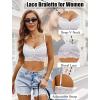 imageAvidlove Lace Bralette for Women V Neck Cami Tank Y2k Camisoles Adjustable Spaghetti Strap Crop TopBlackwhite