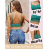 imageAvidlove Lace Bralette for Women V Neck Cami Tank Y2k Camisoles Adjustable Spaghetti Strap Crop TopCeladon Green