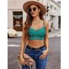 imageAvidlove Lace Bralette for Women V Neck Cami Tank Y2k Camisoles Adjustable Spaghetti Strap Crop TopCeladon Green