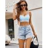 imageAvidlove Lace Bralette for Women V Neck Cami Tank Y2k Camisoles Adjustable Spaghetti Strap Crop TopLight Blue