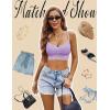 imageAvidlove Lace Bralette for Women V Neck Cami Tank Y2k Camisoles Adjustable Spaghetti Strap Crop TopLight Purple