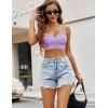 imageAvidlove Lace Bralette for Women V Neck Cami Tank Y2k Camisoles Adjustable Spaghetti Strap Crop TopLight Purple