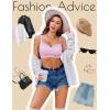 imageAvidlove Lace Bralette for Women V Neck Cami Tank Y2k Camisoles Adjustable Spaghetti Strap Crop TopPink