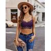 imageAvidlove Lace Bralette for Women V Neck Cami Tank Y2k Camisoles Adjustable Spaghetti Strap Crop TopPurple