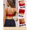 imageAvidlove Lace Bralette for Women V Neck Cami Tank Y2k Camisoles Adjustable Spaghetti Strap Crop TopRed